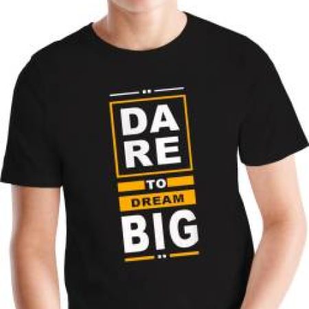 BLIVE Boys Typography Cotton Blend T Shirt