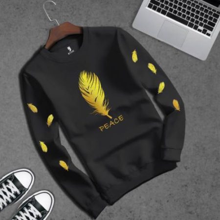 BLIVE Graphic Print Men Round Neck Black T-Shirt