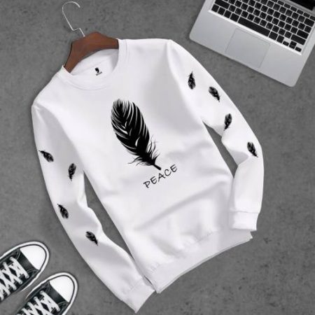 BLIVE Graphic Print Men Round Neck White T-Shirt