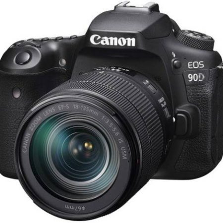 Canon EOS 90D DSLR Camera Body with Single Lens 18 – 135 mm IS USM