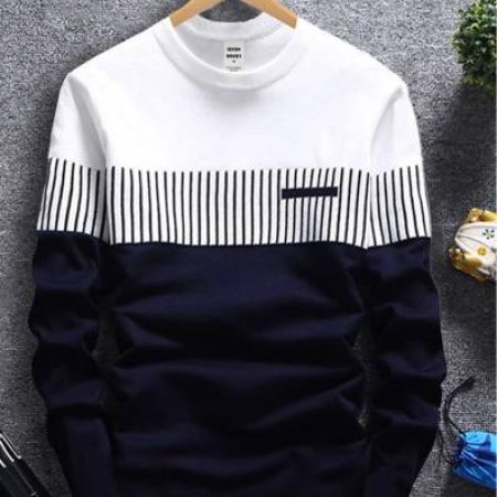EyeBogler Color Block Men Round Neck Blue, White T-Shirt – Buy EyeBogler Color Block Men Round Neck Blue, White T-Shirt Online at Best Prices in…