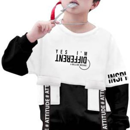 Jump Cuts Boys Colorblock Pure Cotton T Shirt