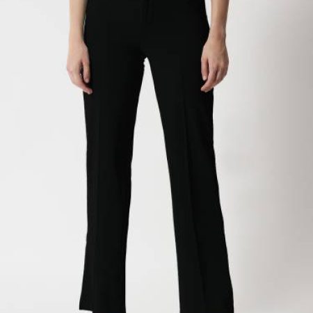 KOTTY Regular Fit Women Black Trousers