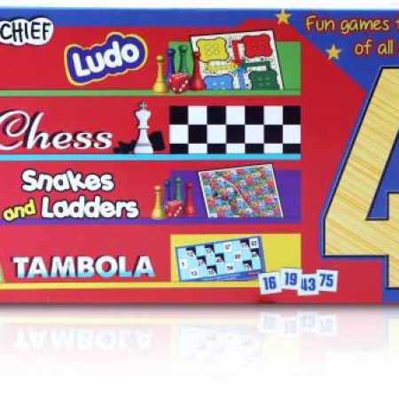 Miss & Chief by Flipkart 4 Board Games in 1 Pack Board Game Accessories Board Game