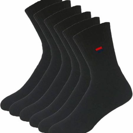 Navy Sport Men Solid Mid-Calf/Crew