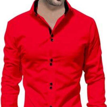 Pepzo Men Striped Casual Red Shirt