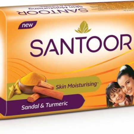 Santoor Sandal and Turmeric Soap for Younger Looking & Glowing Skin