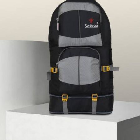 selvee Travel Rucksack Backpack for Sport Camping Hiking Trekking Bag-Black Rucksack – 65 L